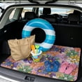 thumbnail image 2 of Xixirimido All Weather Car Trunk Mat 29" x 39" Decorative Cargo Liner, Heavy Duty Rear Trunk Protector Universal Auto Interior Accessories, Vintage Hippie Daisy Flowers, 2 of 7
