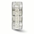 thumbnail image 3 of Edward Mirell Titanium&Sterling Silver Brushed&Polished 9mm Ring, 3 of 7