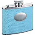 thumbnail image 1 of Stella Light Blue Synthetic Leather Stainless Steel 4oz Hip Flask, 1 of 1