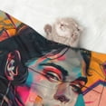 thumbnail image 2 of Naloa Vibrant Street Art Portrait Dog Blanket, 3 Sizes Cat Blanket for Indoor Cats Large Medium Small Dog Gifts-Medium, 2 of 8