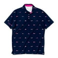 thumbnail image 2 of SCALES Trippy Fish Short Sleeve Polo Black, Small, 2 of 6
