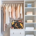thumbnail image 4 of Yayeee Collapsible Storage Bin with Lid Fabric Closet Decorative Basket with Handles, Black Fish Pattern, 4 of 7