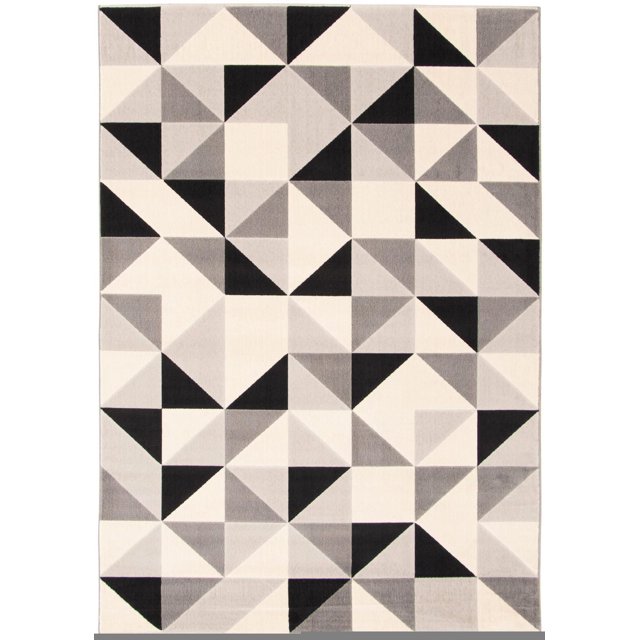 ECARPET Modern Area Rug for Dining Room, Living Room, Bedroom or Den Delta Black