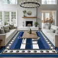 thumbnail image 3 of Navy Blue Anchor Area Rugs 8'x10', Washable Small Throw Rugs for Living Room Patio, Nautical Summer Beach Coastal Ocean Indoor Outdoor Rug Non-Slip Low Pile Carpet Runner Reversible Floor Mats, 3 of 8