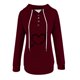 thumbnail image 4 of ICHUANYI Liquidación Blusa de manga larga con bolsillo impreso a la moda para mujer Tops casuales Sudadera con capucha con botones ICHUANYI WER202308246714, 4 of 6