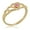 Oct - Created Pink Sapphire, variant on AVORA 10K Yellow Gold October Birthstone- Pink Sapphire Ring, Size 3 - Size 3
