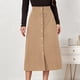 thumbnail image 2 of Falda Femenina, Versátil Para Combinar Con Longitud Media Suave Falda De Cintura Alta Para Mujer Elegante De Un Solo Pecho Para Boda Para Vacaciones ANGGREK Otros, 2 of 6