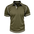 thumbnail image 2 of pstuiky Camisas de manga corta para hombre, Camiseta de manga corta para hombre, estilo informal, lisa, con cuello vuelto, botones y blusa camisas casuales para hombre l, 2 of 4