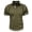 Olive Green, variant on Lovskoo 2024 Men's Summer Tops Short Sleeve Solid Casual Trendy Turn-Down Collar Pullover Buttons T Shirt Blouse Olive Green