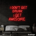 thumbnail image 3 of Craftnamesign I Don't Get Drunk Neon Sign, Beer LED Sign, Restaurant Decor, 3 of 4