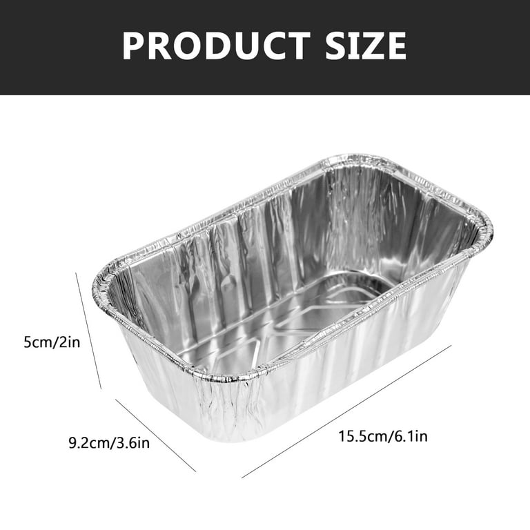 10PCS Square Aluminum Foil Bake Pan Tinfoil Box BarbecueRoasting