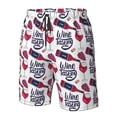 thumbnail image 4 of Balery Red Wine Glass Bottle Traje de Baño Estilo Hawaiano para Hombre, Shorts de Secado Rápido con Bolsillos-3X-Large, 4 of 6