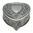 thumbnail image 2 of Joyero de aleación de zinc con forma de corazón, organizador vintage para anillos, pendientes y collares., 2 of 14