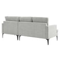 thumbnail image 5 of Modway Evermore Right-Facing Upholstered Fabric Sectional Sofa in Light Gray, 5 of 8