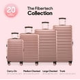 thumbnail image 5 of iFLY Fibertech 3-Piece Hardside Luggage Set – 20" Carry-On, 24" & 28" Checked, Rose Gold, 5 of 12
