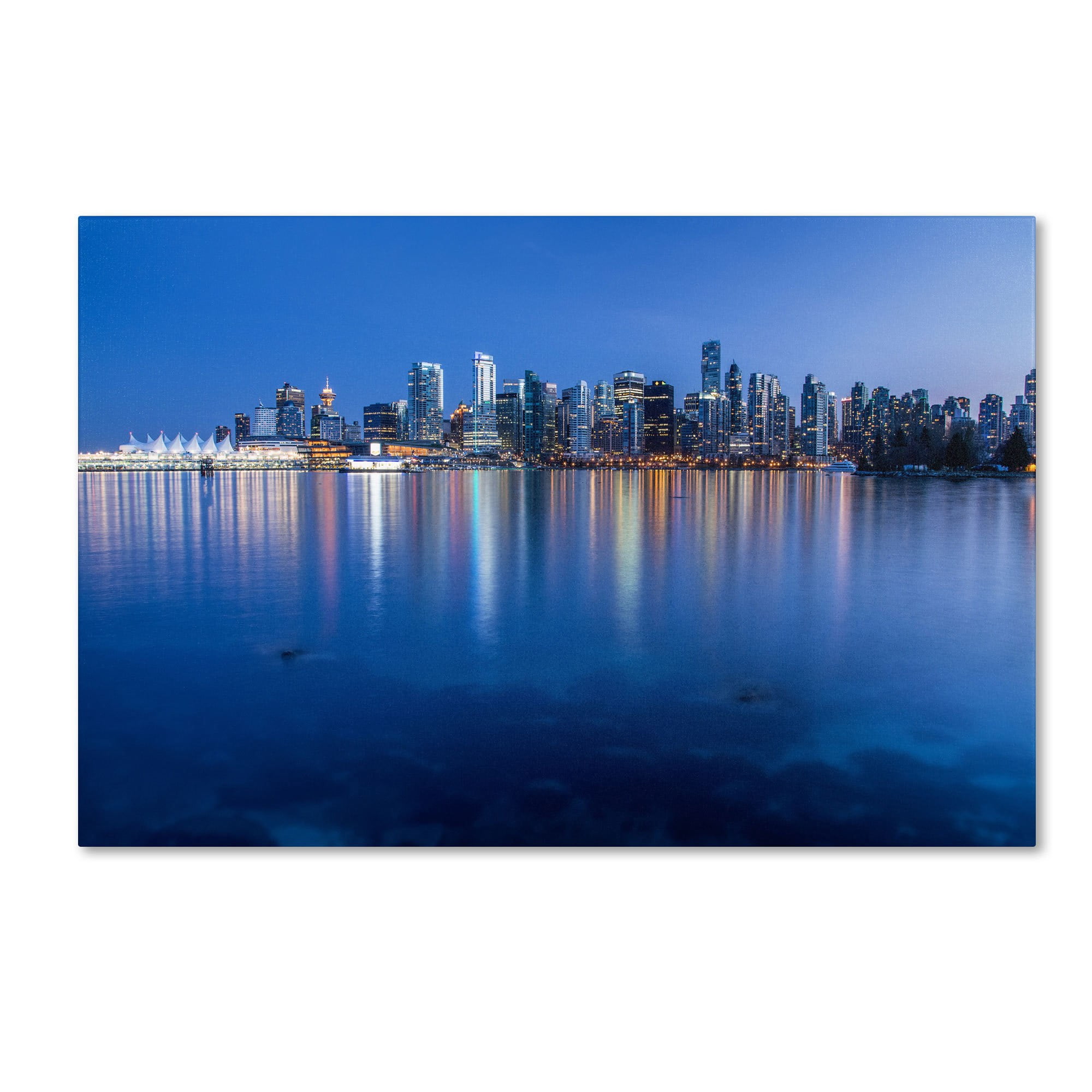 Trademark Fine Art "Vancouver City Reflection" Canvas Art by Pierre Leclerc