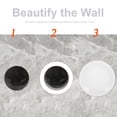 thumbnail image 3 of Phenofice 4pcs Wall Heater Cover Wall Hole Decorative Cover White Plastic Easy Installation For Decorators, 3 of 8