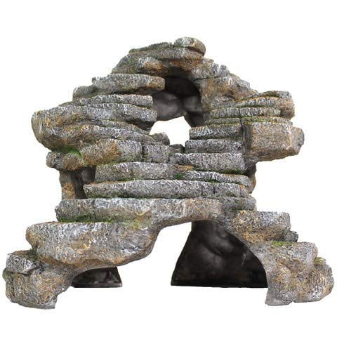 Penn-Plax Reptology Shale Scape Step Ledge & Cave Hideout – Extra Large