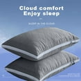 thumbnail image 4 of EazyTech Hotel Bed Pillow Queen Size for Back Side Stomach Sleepers - Ultra Soft & Supportive Down Alternative Filling Pillow with Breathable Fabric 20x30in Gray, 4 of 6