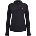 thumbnail image 2 of Women's Levelwear Black Carolina Hurricanes Spike Raglan Quarter-Zip Top, 2 of 3