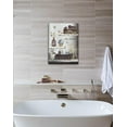 thumbnail image 6 of Bathroom Picture Wall Decor Brown Canvas Prints Bathroom Wall Art Rustic Farmhouse Bathroom Decor Framed Artwork 12x16inch, 6 of 6