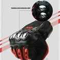thumbnail image 2 of Motorcycle Gloves for Men, Full Finger Touchscreen Motorbike Gloves with Stainless Steel Protective fist shell for BMX ATV MTB Riding, Road Racing, Cycling, Motocross, 2 of 10