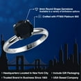 thumbnail image 2 of Gem Stone King 900 Platinum Black Onyx Engagement Ring for Women | 1.65 Cttw | Round 8MM | Gemstone December Birthstone | Size 8, 2 of 6