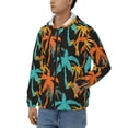 thumbnail image 3 of Goofa Palm Trees Pattern Mens Full-zip Hoodie, Zip-up Pullover Hooded Sweatshirt, Kangaroo Pocket Hoodie Ideal for Daily Wear, Travel, and Home-XX-Large, 3 of 5
