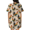 thumbnail image 6 of Fotbe Rooster Print Pajama Set for Women 2 Piece Loungewear Short Sleeve Tops and Shorts Set Soft Sleepwear-XX-Large, 6 of 7