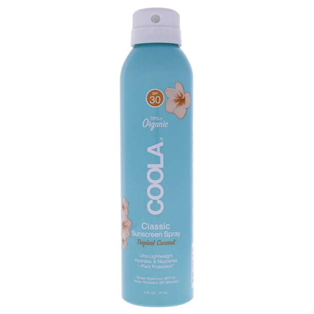 Protector solar Coola Spray orgánico Classic Body SPF 30 Coco tropical 6 oz