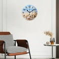 thumbnail image 3 of Battery Operated Analog Wall Clocks Non-Ticking Silent Modern Clock Decorative for Home,Office-White Starfish And Seashells On The Beach(12inch), 3 of 4