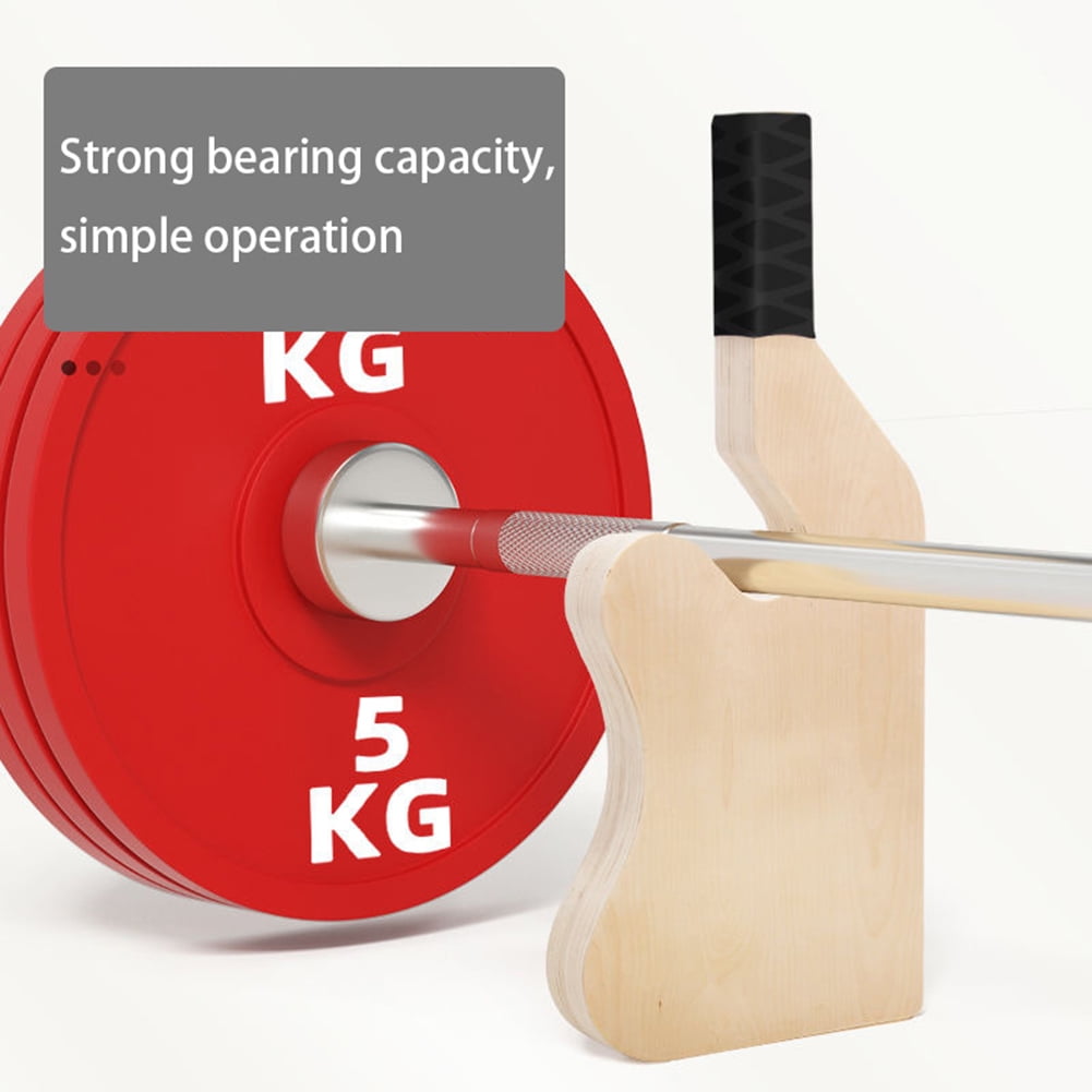 golytefs Wooden Deadlift Barbell Jack Plate Changer for Loading/unloading Barbell Bar