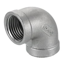 Uxcell 304 Stainless Steel 90 Degree Elbow Fittings G1/2 Female to Female Threaded Adapter Pipe Fitting for Connecting Water Pipe Air Hose Tube Cast Coupling