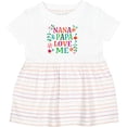 thumbnail image 3 of Inktastic Nana and Papa Love Me Girls Baby Dress, 3 of 5