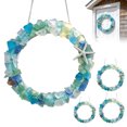 thumbnail image 6 of Handmade Sea Glass Windchime Outdoor Beach Gifts Round Hanging Mobile Wind Chime Garden with Polished Sea Glass for Home Decor, 6 of 9
