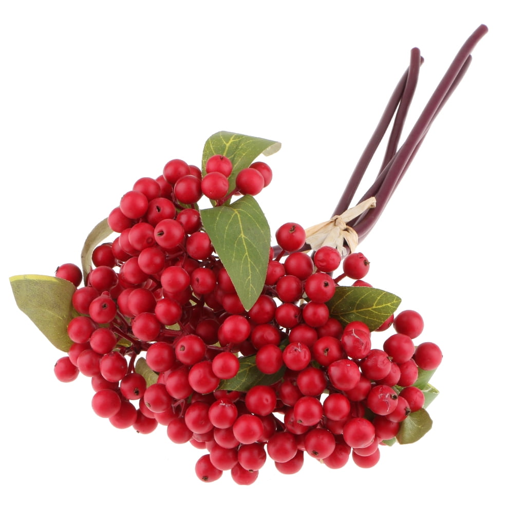 FLAMEER 2X Plastic Artificial FlowersBerries Blueberry Fruit Fake Silk Flowers FLAMEER 2X Plastic Artificial FlowersBerries Blueberry Fruit Fake Silk Flowers