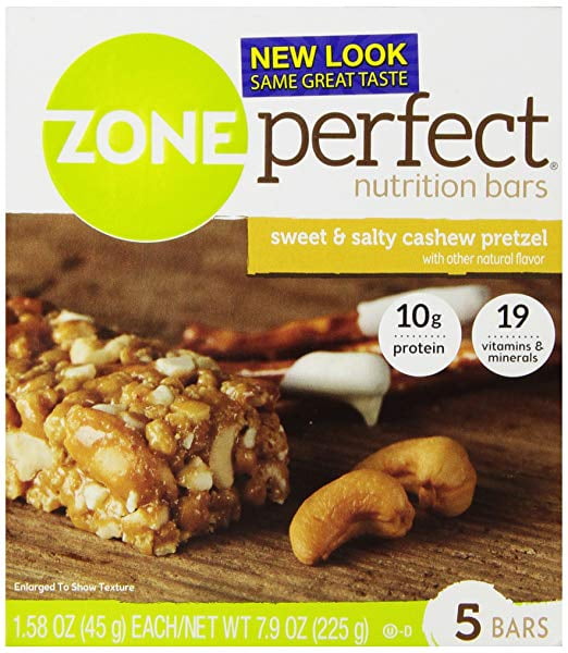 Zone Perfect, Nutrition Bars, Sweet & Salty Cashew Pretzel