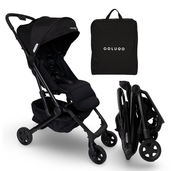 Colugo Compact Baby Stroller with Cupholder, Rain Cover, and Backpack
