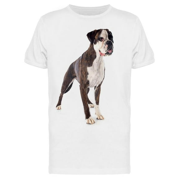 Boxer Stands In Four Legs T-Shirt Men -Image by Shutterstock, Male Large