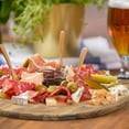 thumbnail image 5 of 16 Pcs Acacia Wood Round Cutting Board with Handle Thick Charcuterie Wooden Serving Tray Large Wooden Chopping Paddle for Kitchen Pizza Bread Cheese Fruit Vegetables, 2 Size（12 x 16"&14 x 10"）, 5 of 9