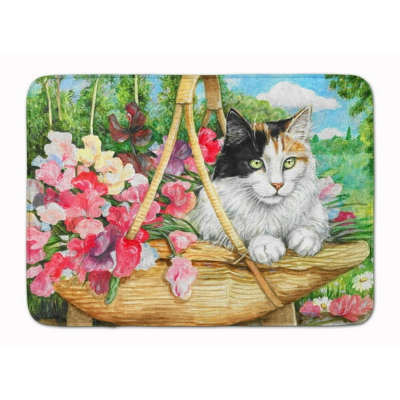 Cat In Basket Machine Washable Memory Foam Mat