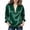 Green 1, variant on HAiming Plus Size Tops for Women Long Sleeve Silk V Neck Blouses Loose Casual Elegant Solid Color Shirts Office Tops
