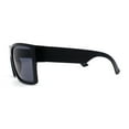 thumbnail image 3 of Mens Flat Top Sport Rectangle Horn Rim Sunglasses Matte Black, 3 of 4