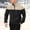 Black, variant on UTSJKR Men's Fashion Color Block High Neck Half-Zip Top, Solid Long Sleeve Pullover with Side Pockets, Urban Hip Hop Street Trendy Casual Clothing Khaki S