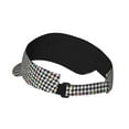 thumbnail image 2 of Balery Black And White Houndstooth Gorra deportiva con visera ajustable para mujer y hombre (talla única), 2 of 7