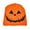 Orange, variant on Venzia Halloween Pumpkin Face Knit Beanie, Black Orange Jack-o'-lantern Winter Hat