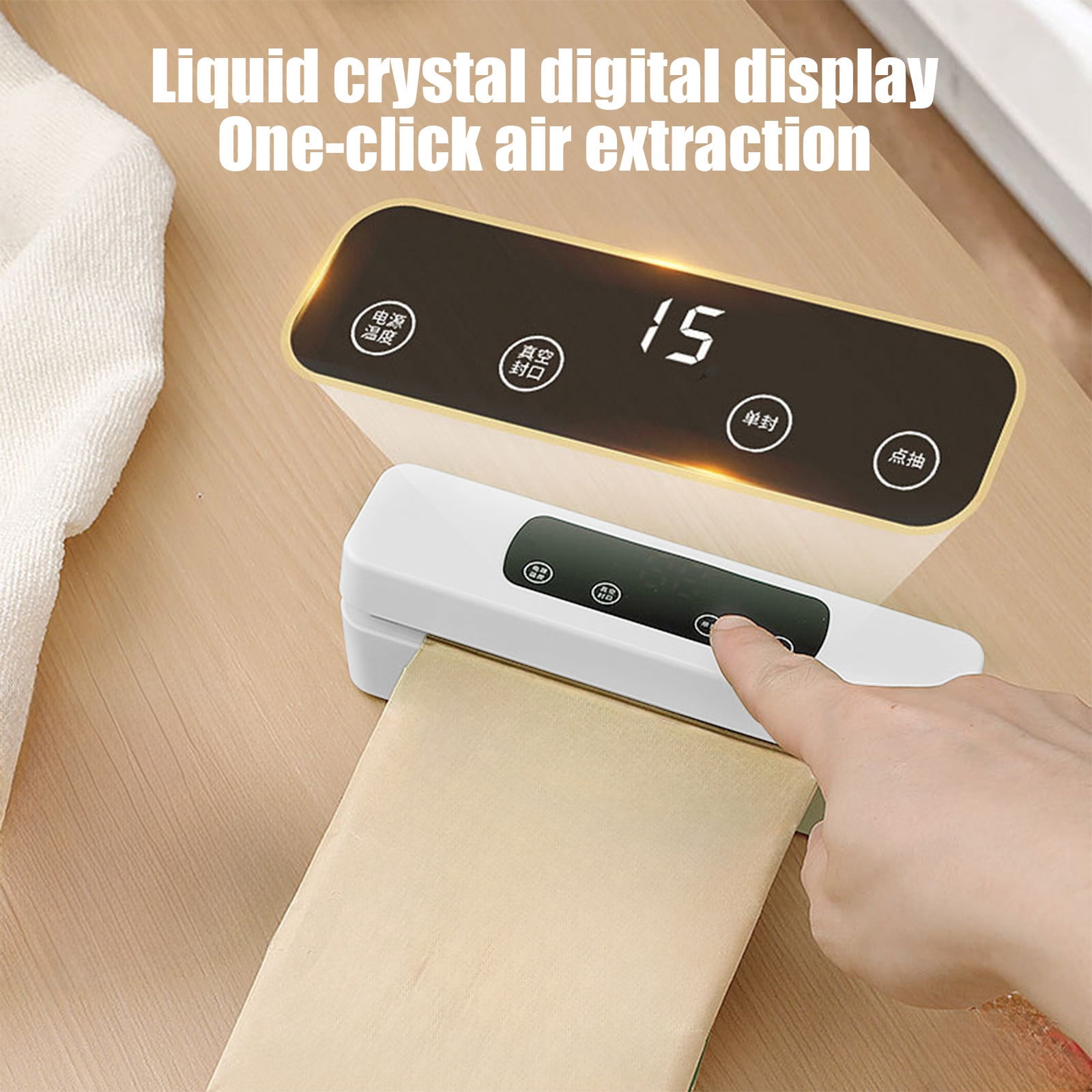 Yhmxh Vacuum Sealer for Food Storage, Electric Snacks Sealer, Compact Food Preservation Vacuum Sealer, Portable Rechargeable Handheld Vacuum Sealer, Cordless Bag Sealer for Bags, Jars, Sealing Meals