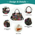 thumbnail image 3 of FORMRS Insulated Lunch Bag Unisex Large Capacity with Shoulder Strap, Vibrant Flowers Pattern, 3 of 6