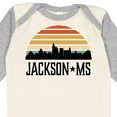 thumbnail image 4 of Inktastic Jackson Mississippi Skyline Retro Boys or Girls Long Sleeve Baby Bodysuit, 4 of 5