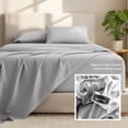 thumbnail image 5 of Bare Home 22" Extra Deep Pocket Sheet Set - Premium 1800 Collection - Ultra-Soft - Twin XL, Light Gray, 5 of 9